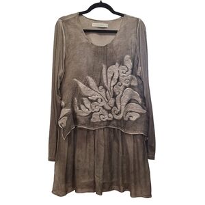 Ivy And Lace~VTG~Silk Chiffon~Flowy Cottage Core~LagenLook Fairy Dress~Size XL